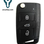 3 Buttons 2G6-959752/ 2G6959752D MQB49 /5C CHIP 434MHz Flip Key for Volkswagen Polo