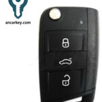 3Buttons 5G0-959752-M M49CHIP 434MHz Flip Key for Volkswagen