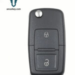 2Buttons 7E0837202AD / 5K0959753AB 48CHIP 434MHz Flip Key for Volkswagen Amarok / Transporter