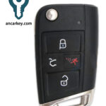 3+1Buttons 5G6-959752BM NBGFS125C1 49CHIP 315MHz Flip Key for Volkswagen Golf