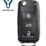 3Buttons 5K0-837202AD ID48 433MHz Flip Key for Volkswagen