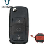 3+1Buttons 5K0837202AE NBG010180T ID48 315MHz Flip Key for Volkswagen Beetle