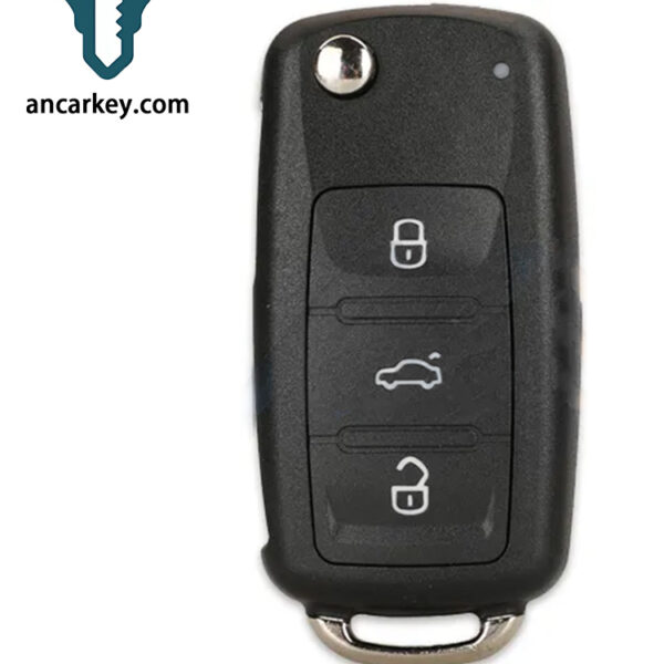 3Buttons 5K0837202 E / 5K0837202 AJ 48CHIP 433MHz Flip Key for Volkswagen