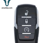 3+1Buttons OHT-4882056 68291689AD/ 68442907AB 433MHz Smart Key for 2019-2021 Dodge Ram 1500 Pickup