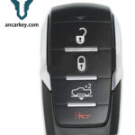 3+1Buttons OHT-4882056 68291688AD 433MHz Smart Key for 2019-2021 Dodge Ram 1500 Pickup