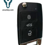 3Buttons 5G0959752BB M49 CHIP 434MHz Nonkeyless Go Flip Key for Volkswagen Golf (MK7)