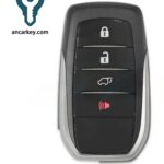 3+1Buttons 89904-60X80 B2Z2K2P Toyota A9 CHIP 433MHz for 2020-2022 Toyota Land Cruiser