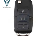 3Buttons 3T0837202H 48CHIP 433MHz Flip Key for Skoda Superb