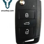 3Buttons 5E0959752DROH/ 5E0959752KROH ID88 433 MHz Flip Key for Skoda Octavia