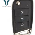 3Buttons 5F0959752FROH/ 5F0959752DROH ID88CHIP HU66 Blade 433MHz Flip Key for Seat Leon / Arona