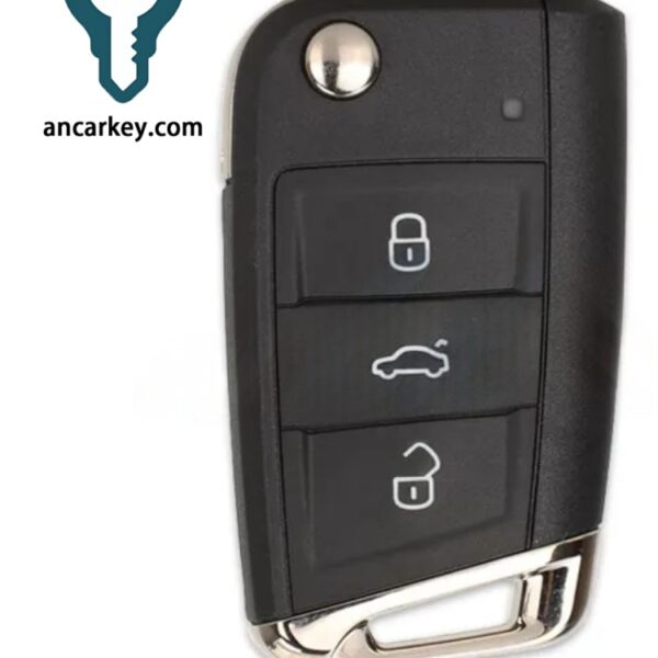 3Buttons 5F0959752FROH/ 5F0959752DROH ID88CHIP HU66 Blade 433MHz Flip Key for Seat Leon / Arona