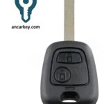 2Buttons 6554RC ID46 433MHz Head Key for Peugeot 307