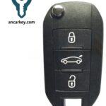 3Buttons 1609365280 / 1609365180 ID46 434MHz Flip Key for Peugeot 508