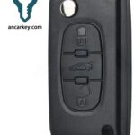 3Buttons 6490LQ / 6490LR / 6490S0 / 6490S1 ID46 HU83 Blade 433MHz Flip Key for Peugeot Expert