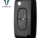 2 Buttons 0536 Model ID46 433MHz FSK HU83 Blade Flip Key for Peugeot