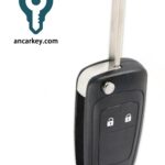 2Buttons 95507074 ID46 433MHz Flip Key for Opel Corsa D / Meriva
