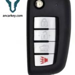 3+1Buttons CWTWB1G767 4A CHIP 433MHz Flip Key for Nissan