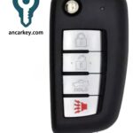 3+1Buttons KBRASTU15 28268-5W501 315MHz Flip Key for 2002-2017 Nissan Infiniti