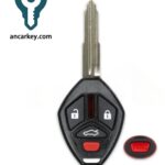 3+1Buttons OUCG8D-620M-A MN141545 ID46CHIP 315MHz Head Key for 2007-2012 Mitsubishi Eclipse / Galant