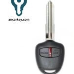 2Buttons 6370A865 ID46 433MHz Head Key for Mitsubishi Montero / Pajero / Shogun