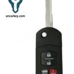 3+1 Buttons BBM4-67-5RY BGBX1T478SKE125-01 315MHz Flip Key for Mazda 3