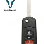 2+1 Buttons BBM4-67-5RY BGBX1T478SKE125-01 315MHz Flip Key for Mazda 2 / 3 / 5