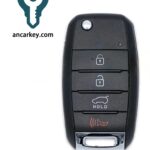 3+1Buttons 95430-A9100 TQ8-RKE-4F19 433MHz Flip Key for 2015-2018 Kia Sedona