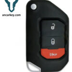 2+1Buttons OHT1130261 68416782AA 433MHz Flip Key for Jeep Gladiator / Wrangler