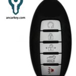 4+1Buttons S180144014 KR5S180144014 47CHIP 433MHz Smart Key for 2013-2015 Infiniti JX35 / QX60