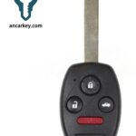 3+1Buttons KR55WK49308 35118-TA0-A04 314MHz Head Key for Honda Accord EX