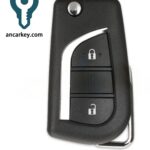 2Buttons 890700H140 H-ID74 TOY48 Blade 433MHz Flip Key for Toyota Aygo