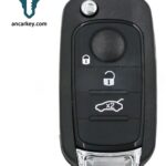 3Buttons 4A SIP22 433.92MHz Folding Flip Key for Fiat 500X