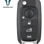 4Buttons SIP22 4A 433.93MHz Folding Flip Key for Fiat 500X