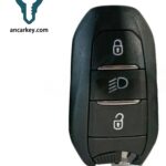 3Buttons 98097833ZD 4A CHIP 433 MHz Smart Key for Citroen C3 (B618)