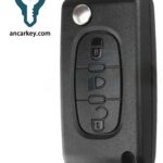 3Buttons 649072 / 6490A2 ID46 433 MHz Flip Key for Citroen C4 Picasso