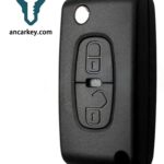 2 Buttons 649084 / 649037 ID46 433MHz Flip Key for Citroen C4 Picasso