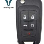 4+1Buttons 46CHIP HU100 Blade 433MHz Keyless go Flip Key for Chevrolet