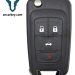3+1Buttons 46CHIP 433.92MHz Keyless go Flip Key for Chevrolet