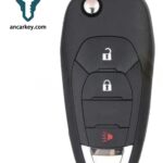 2+1Buttons 13522783 LXP-T003 315MHz Flip Key for Chevrolet Trax; Spark / Sonic Hatchback
