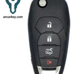 3+1Buttons 13588756 LXP-T003 315MHz Flip Key for Chevrolet Cruze / Sonic