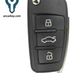 3 Buttons 8P0837220D 48CHIP 433MHz Flip Key for Audi A3 / S3 / TT
