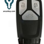 3 Buttons 8W0959754AM 433MHz Smart Key for Audi