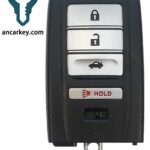 3+1button 72147-TZ3-A21 KR5V21 433.92MHz Smart Key for Acura